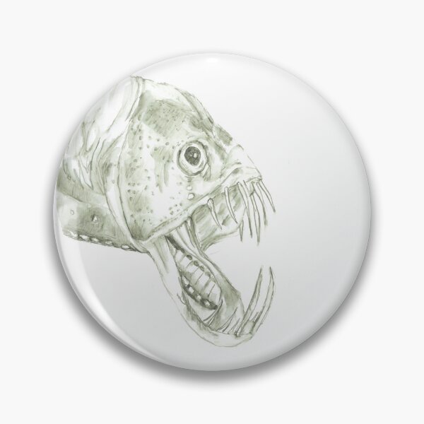 Item preview, Realistic Original Green Ink Drawing of Deep-Sea Fangtooth designed and sold by Sheila Singhal.