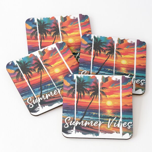 Item preview, Summer Vibes – Beach Sunset with Palm Trees in the Sand designed and sold by EDigitalStore.