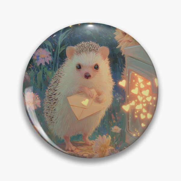 Item preview, Hedgehog Mailing Glowing Hearts at Twilight designed and sold by Magical Art Store.