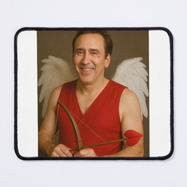 Item preview, Cupid Nicolas Cage Happy Valentine's Day funny prank love heart meme designed and sold by CheeseBlueprint.