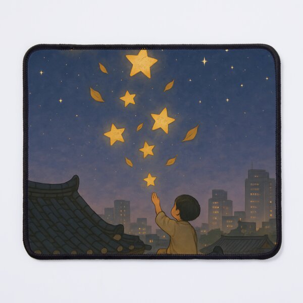Item preview, When Stars Fell on Hwanghak-dong – Korean Child & Lanterns | Urban Dream Watercolor designed and sold by bloomling.