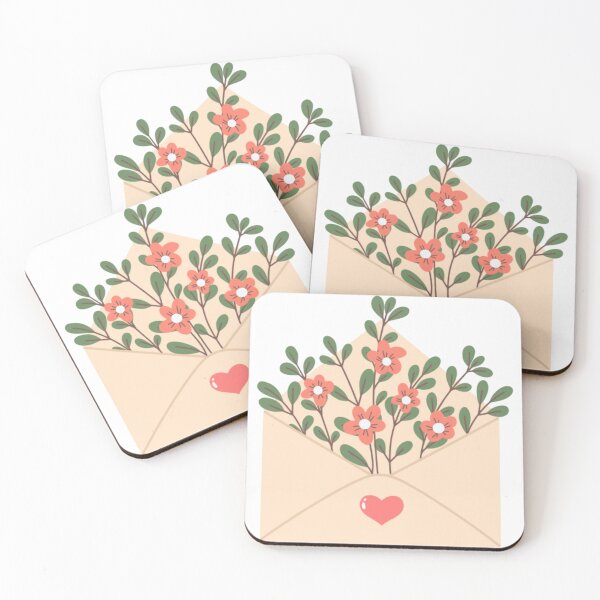 Item preview, Love Letter with Flowers – Cute Floral Sticker designed and sold by giooarts.