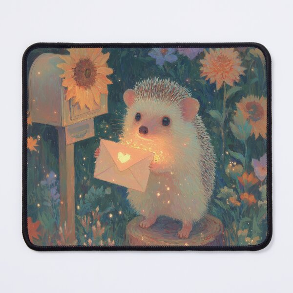 Item preview, Magical Hedgehog Delivering a Glowing Letter designed and sold by Magical Art Store.