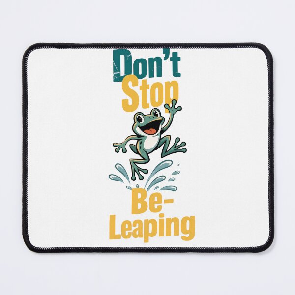 Item preview, Don't Stop Be-Leaping - Retro Motivational Frog designed and sold by LegacyRemix.