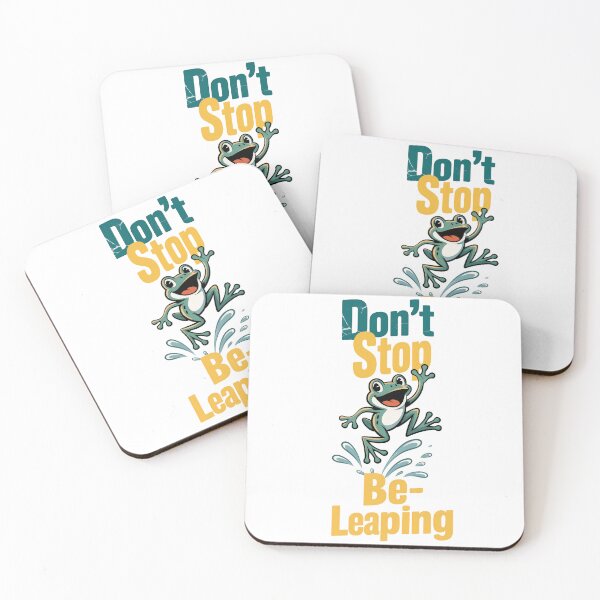 Item preview, Don't Stop Be-Leaping - Retro Motivational Frog designed and sold by LegacyRemix.