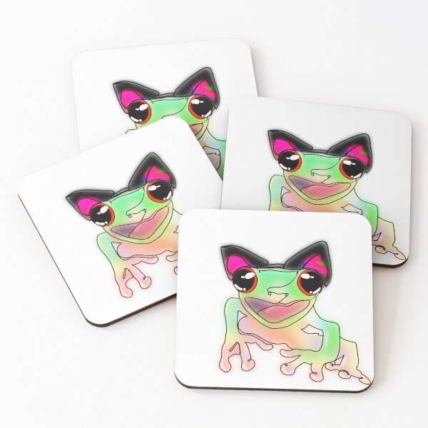 Item preview, Cute Frog Wearing Kitty Ears – animalzinhats designed and sold by Ashley’sAnimalz.