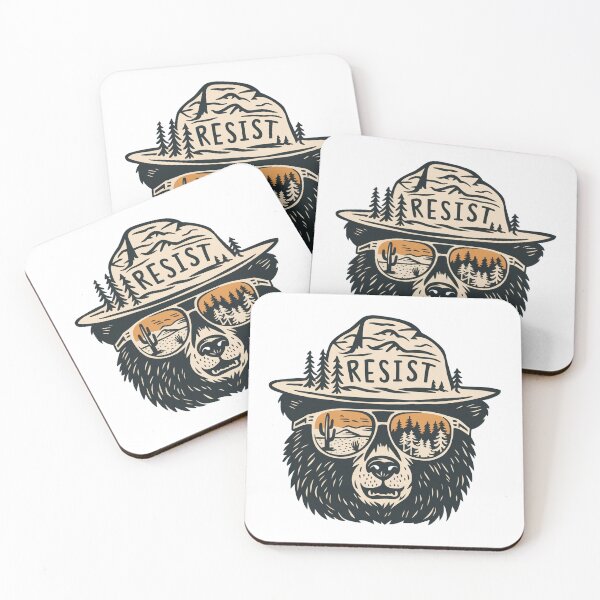 Item preview, Protect our national parks - bear Resist hands off us alt service save the nature designed and sold by SkeletonsDanger.