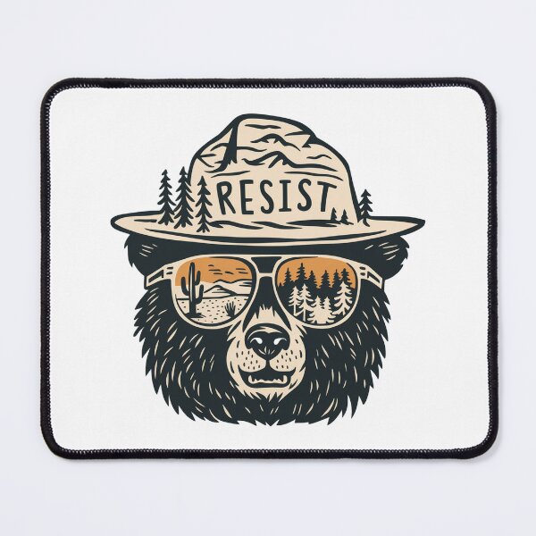Item preview, Protect our national parks - bear Resist hands off us alt service save the nature designed and sold by SkeletonsDanger.