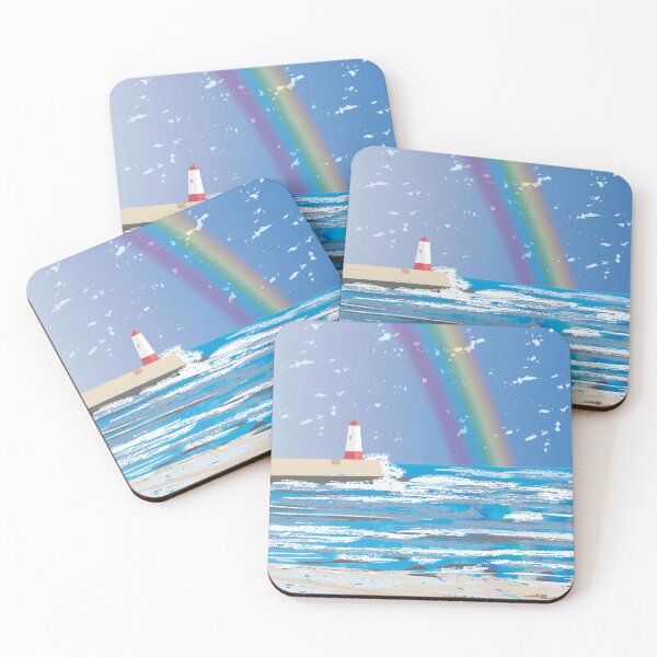 Item preview, Rainbow over Berwick Lighthouse designed and sold by LeahIngledew.