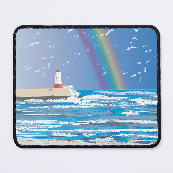 Item preview, Rainbow over Berwick Lighthouse designed and sold by LeahIngledew.