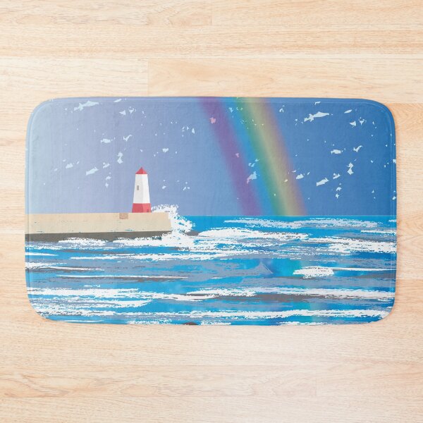 Item preview, Rainbow over Berwick Lighthouse designed and sold by LeahIngledew.
