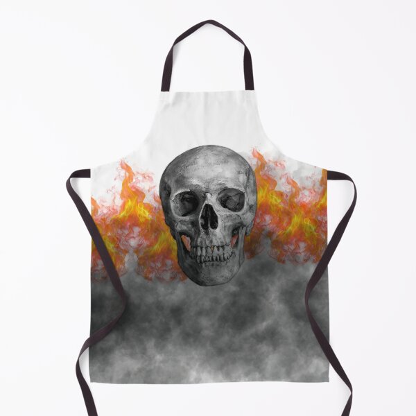 Item preview, Born in Fire – Realistic Skull with Flames Gothic Dark Art designed and sold by Blackseali.