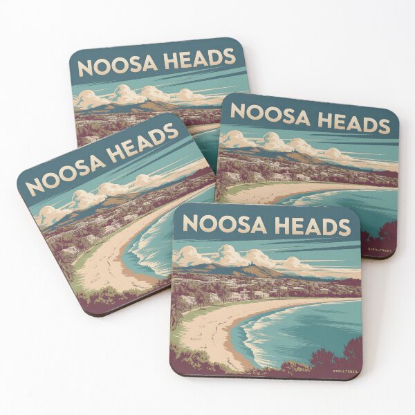Item preview, Noosa Heads: Queensland Coastal Escape – Classic Travel Poster designed and sold by LSVart.