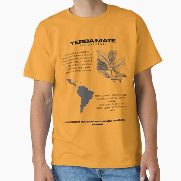 Item preview, Yerba Mate Back Print T-Shirt – Culture, Leaves & Story designed and sold by MPDBrokeStudent.