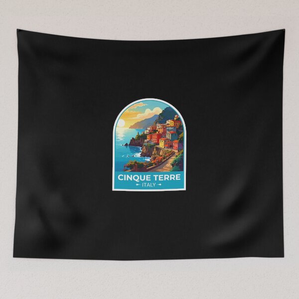 Item preview, A Vintage Travel Art of Cinque Terre - Italy designed and sold by TulipaGraphics.