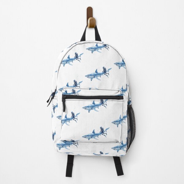 Item preview, Copy of White Shark and Diver – White background designed and sold by pixeldizajn.