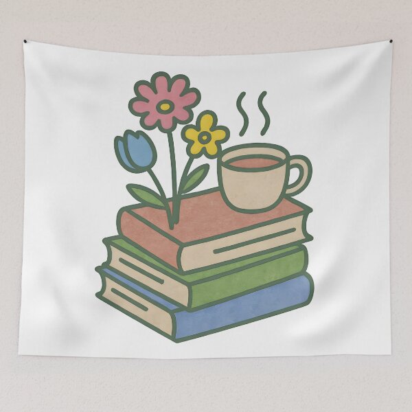 Item preview, Books and Coffee  designed and sold by GraphicsClub.