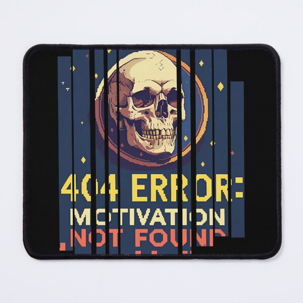 Item preview, 404 Error Motivation Not Found Skull Design Classic error popup with pixelated font 3 designed and sold by Neon G.