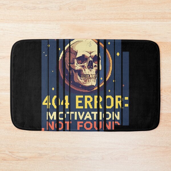 Item preview, 404 Error Motivation Not Found Skull Design Classic error popup with pixelated font 3 designed and sold by Neon G.