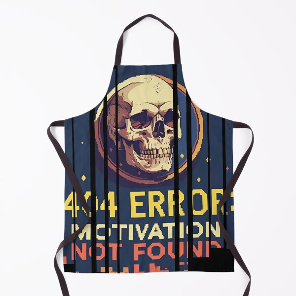 Item preview, 404 Error Motivation Not Found Skull Design Classic error popup with pixelated font 3 designed and sold by Neon G.