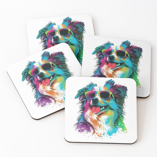 Item preview, Rainbow Pup: Colorful Dog Art for Animal Lovers designed and sold by OxmatDesign.