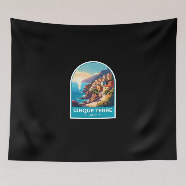 Item preview, A Vintage Travel Art of Cinque Terre - Italy designed and sold by TulipaGraphics.