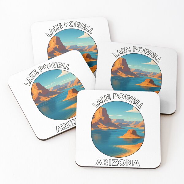 Item preview, Lake Powell Arizona Travel Poster – Scenic Desert Lake Art designed and sold by inkNext.