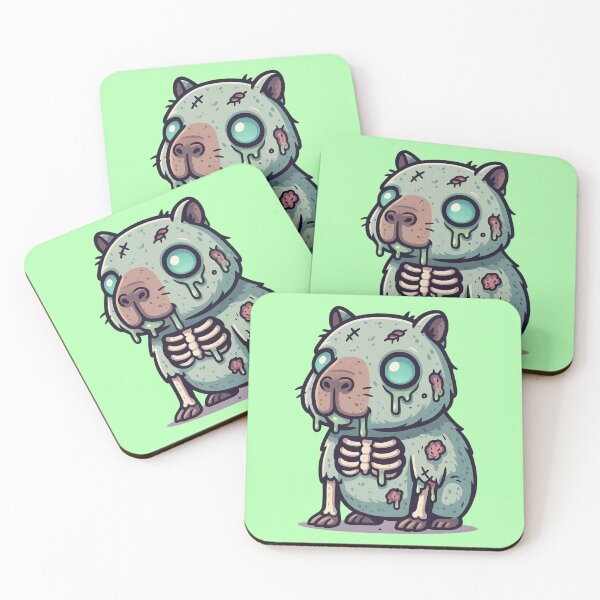 Item preview, Zombie Capybara – Cute and Creepy Undead Animal Design designed and sold by Design Delinquent.