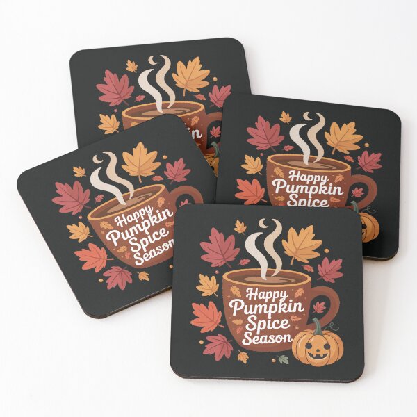 Item preview, Black Happy Pumpkin Spice Season Sticker – Fall Coffee, Pumpkin & Leaves, Cute Autumn Aesthetic Vinyl Decal for Laptops, Journals & Tumblers designed and sold by Design Den.