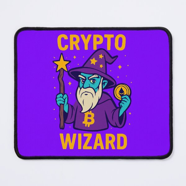 Item preview, "Crypto Wizard" – Master of Blockchain Magic designed and sold by BitCrop.