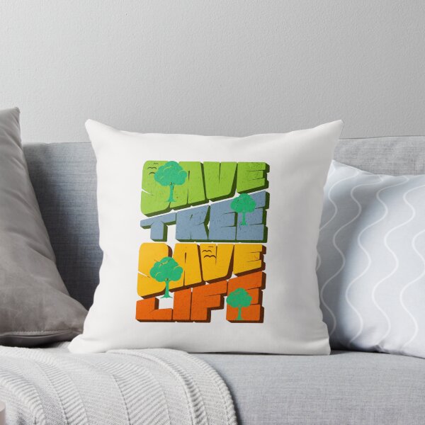 Item preview, "Save Tree Save Life" - Vintage Retro Eco-Friendly & Environmental Design designed and sold by Colorful-Garden.