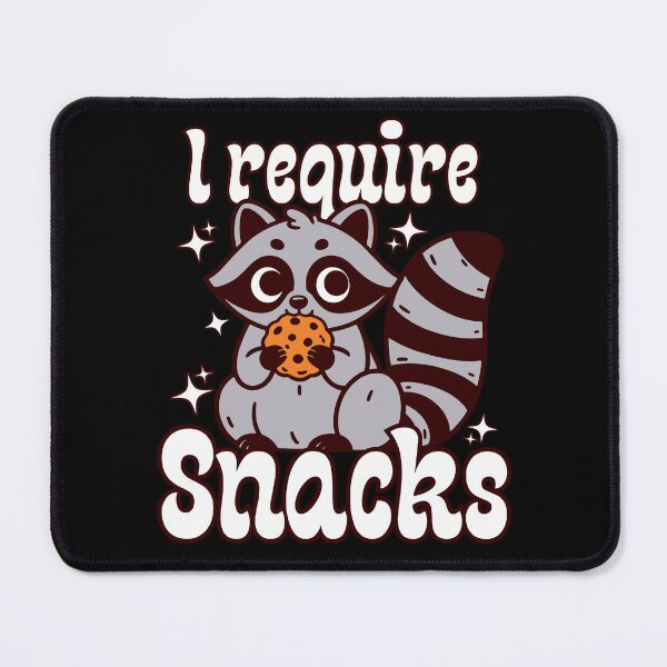 Item preview, I Require Snacks Funny Retro Vintage Raccoon designed and sold by macciodesigns.