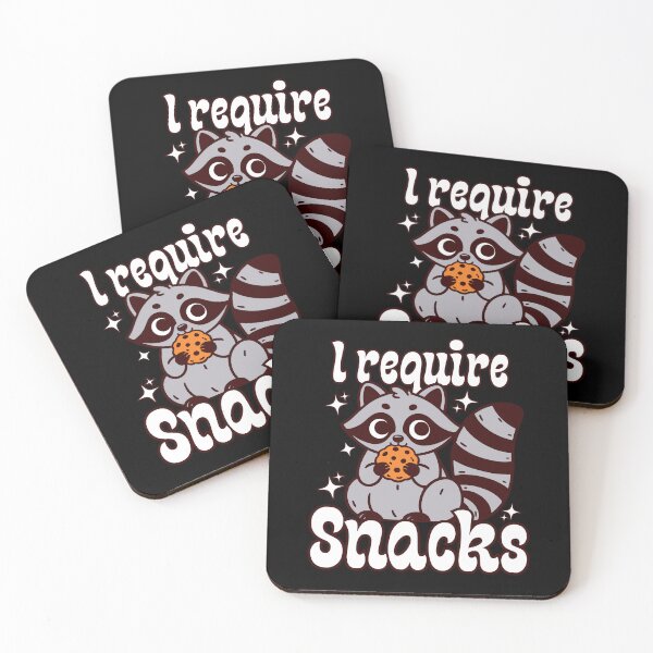 Item preview, I Require Snacks Funny Retro Vintage Raccoon designed and sold by macciodesigns.