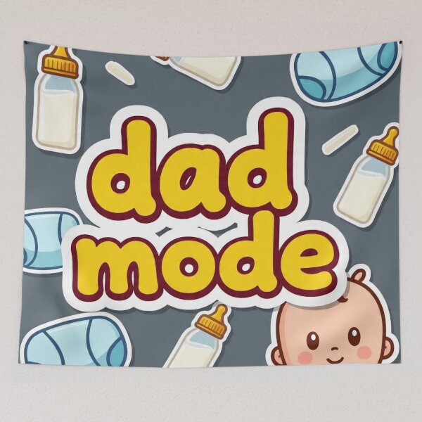 Item preview, Dad Mode | Funny Parenting Sticker designed and sold by Esterlane.