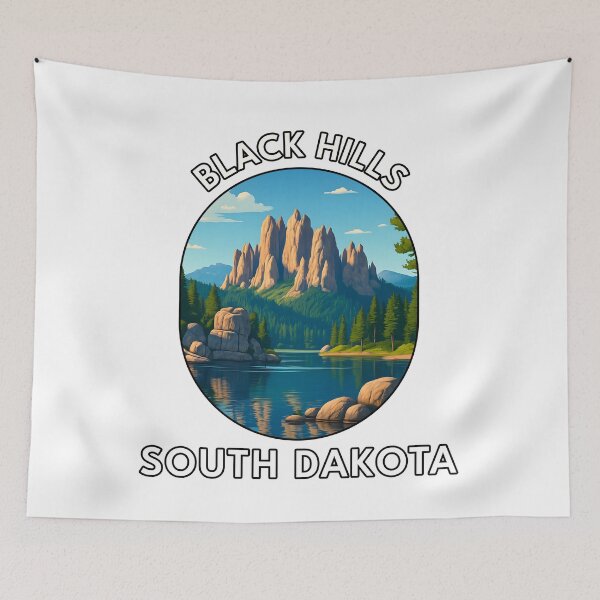 Item preview, Black Hills South Dakota Travel Poster – Scenic Nature Art designed and sold by inkNext.