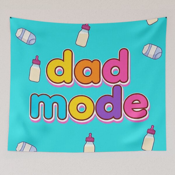 Item preview, Super Dad Mode | Cute Baby Bottle & Diaper Art designed and sold by Esterlane.