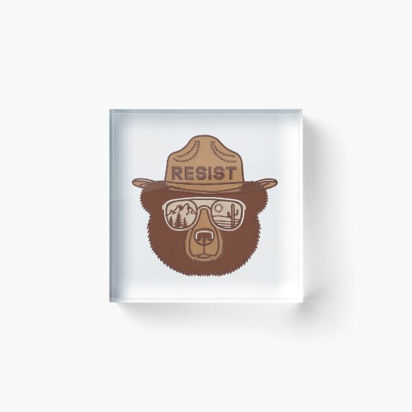 Item preview, Embroidered bear resist - hands off our national parks us alt service save the nature protect forests designed and sold by SkeletonsDanger.