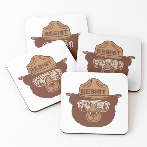 Item preview, Embroidered bear resist - hands off our national parks us alt service save the nature protect forests designed and sold by SkeletonsDanger.