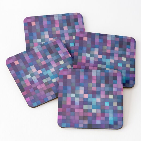 Item preview, Luminous Grid – Violet and Blue  designed and sold by newnomads-art.