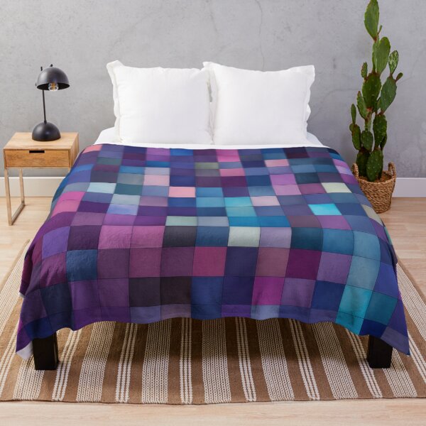 Item preview, Luminous Grid – Violet and Blue designed and sold by newnomads-art.