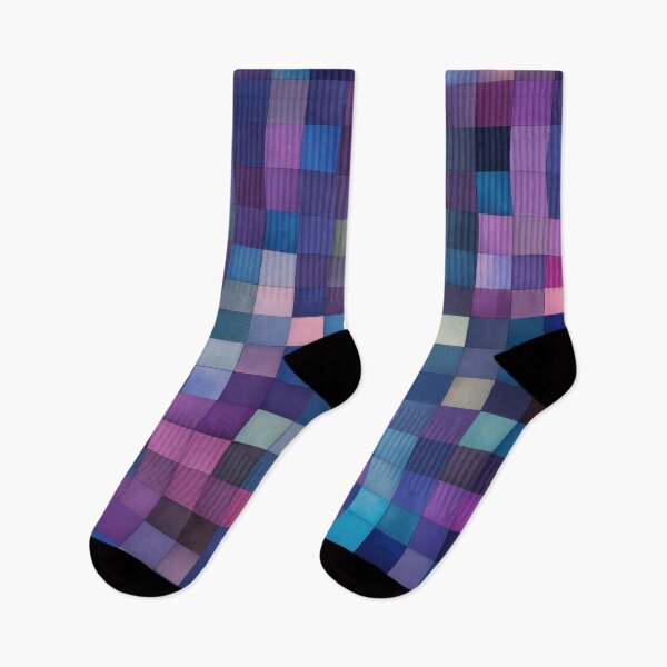 Item preview, Luminous Grid – Violet and Blue  designed and sold by newnomads-art.