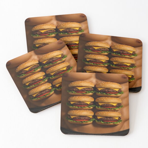 Item preview, Six-Pack Abs Made of Burger Stacks designed and sold by Bluemiracle.