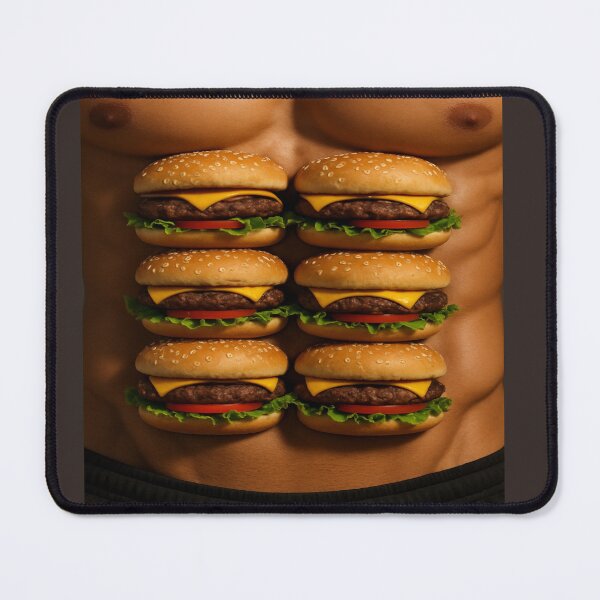 Item preview, Six-Pack Abs Made of Burger Stacks designed and sold by Bluemiracle.
