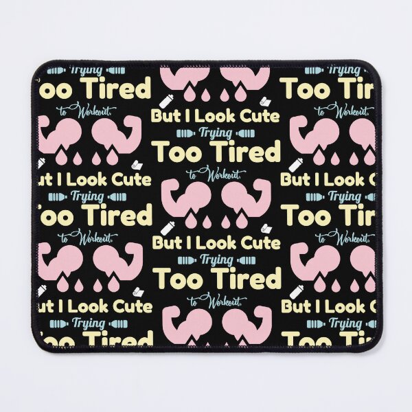 Item preview, Funny Gym Shirt for Girls – Too Tired to Workout But I Look Cute Trying designed and sold by Grxcreation.