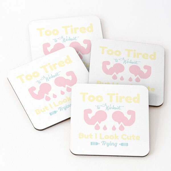 Item preview, Funny Gym Shirt for Girls – Too Tired to Workout But I Look Cute Trying designed and sold by Grxcreation.