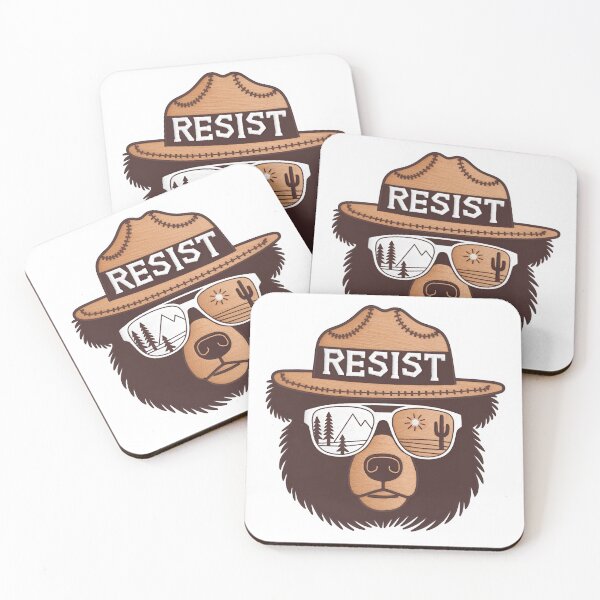 Item preview, Embroidered bear resist - hands off our national parks us alt service save the nature protect mountains  designed and sold by SkeletonsDanger.