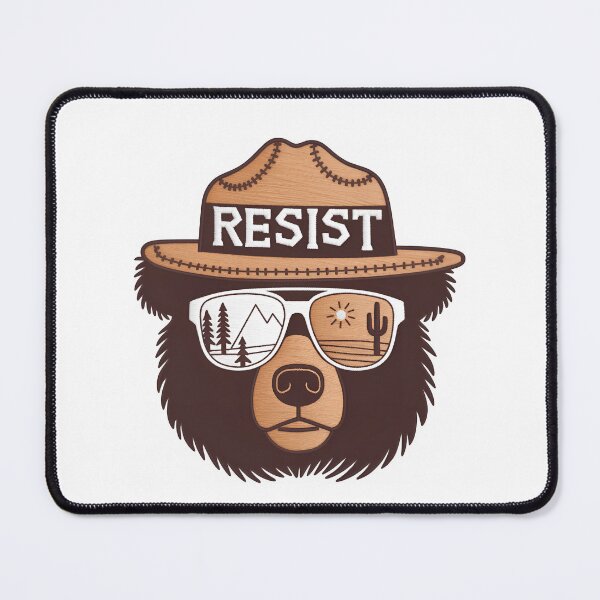 Item preview, Embroidered bear resist - hands off our national parks us alt service save the nature protect mountains designed and sold by SkeletonsDanger.