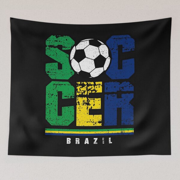 Item preview, SOCCER TEAMS BIG TEXT SOCCER - BRAZIL - Fans and Teams for Men and Women T-shirt designed and sold by wallsandpatts.
