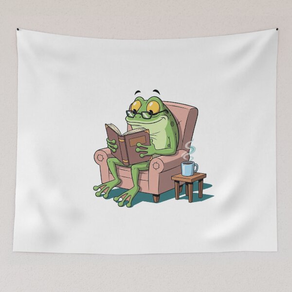Item preview, Frog reading a book designed and sold by HopaHope.