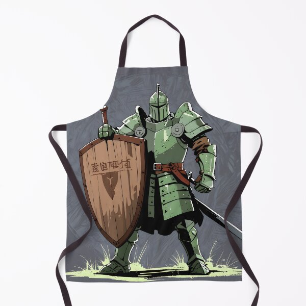 Item preview, Medieval warrior with green armor and shield designed and sold by Ledsor.